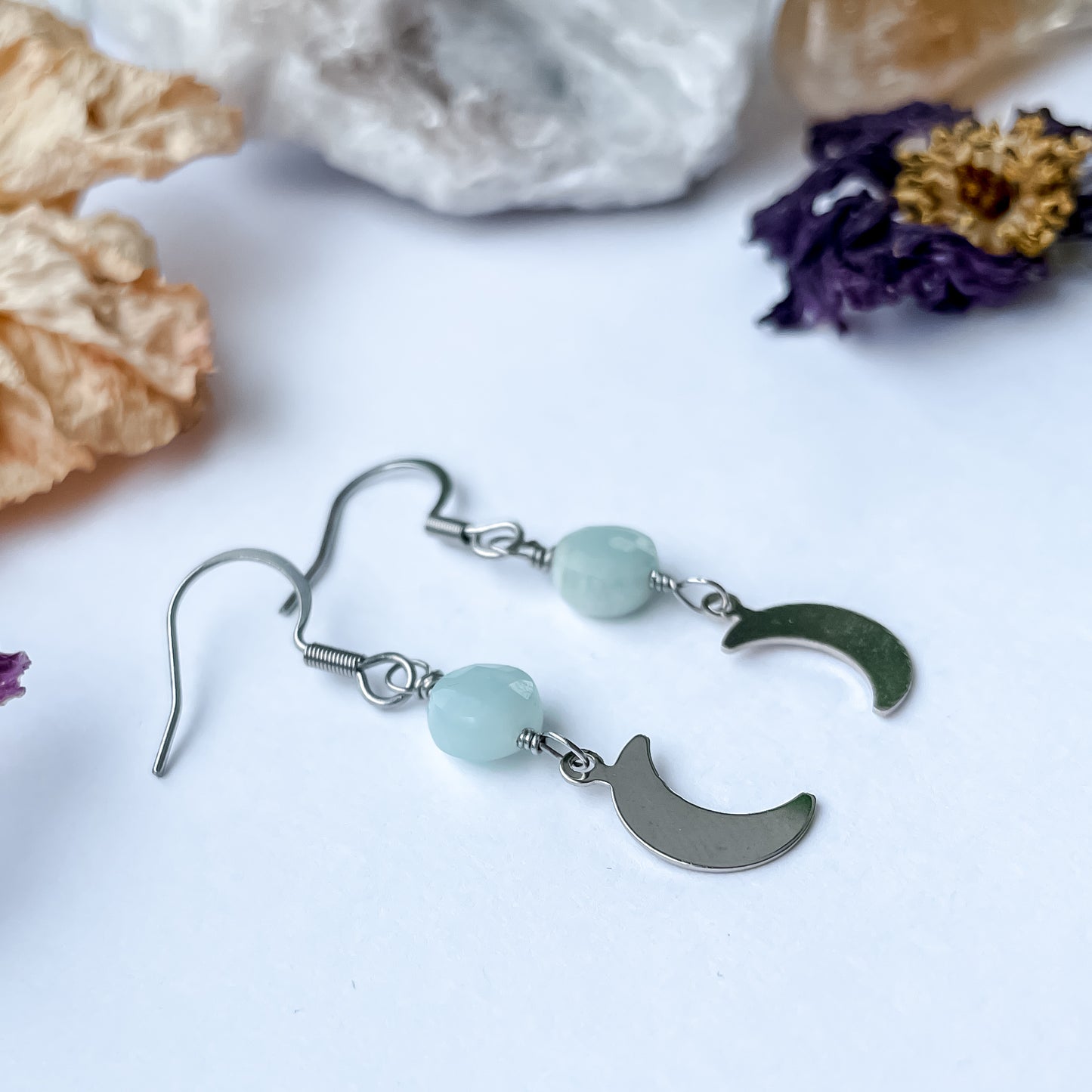 Moon Earrings Stainless Steel