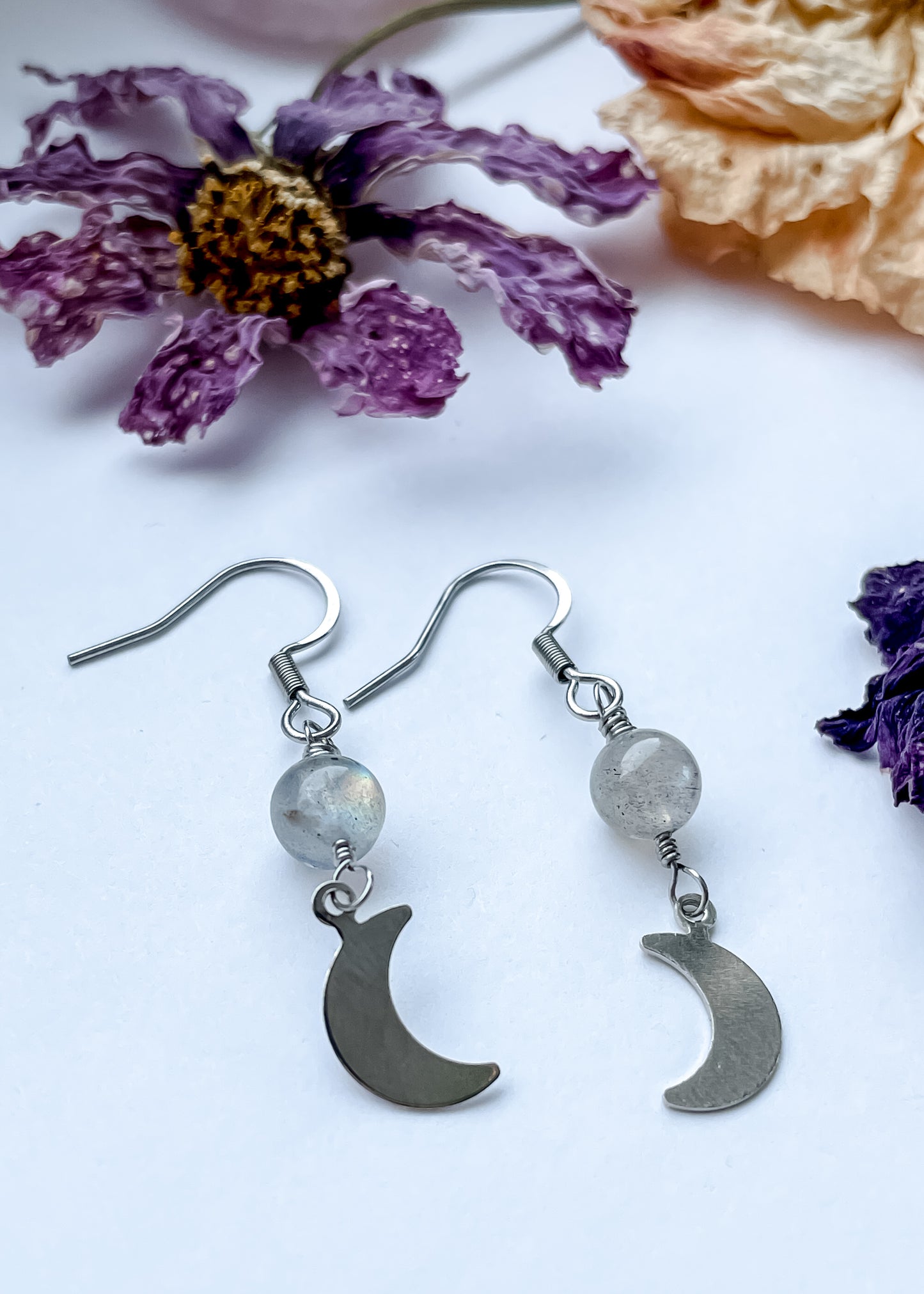 Moon Earrings Stainless Steel