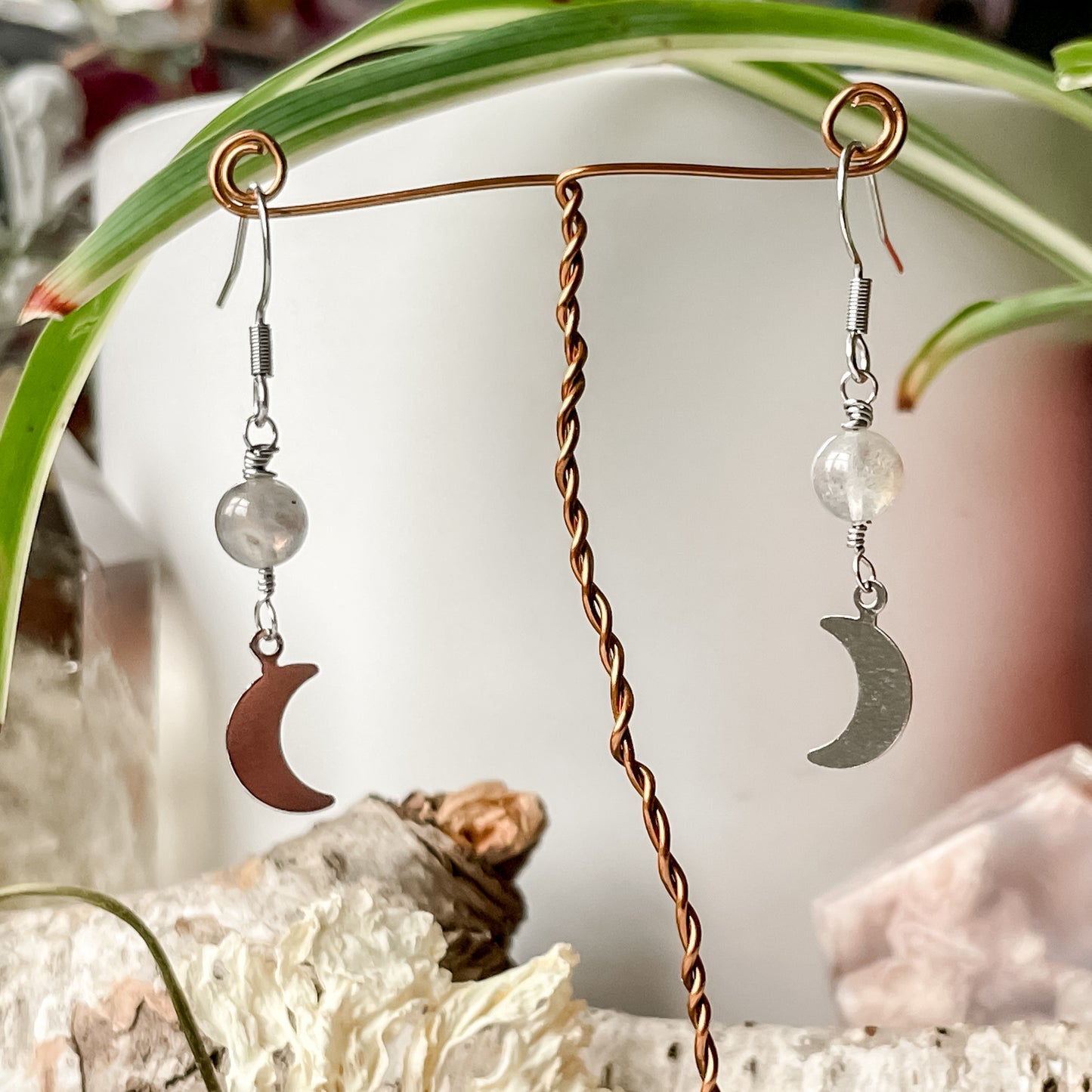 Moon Earrings Stainless Steel