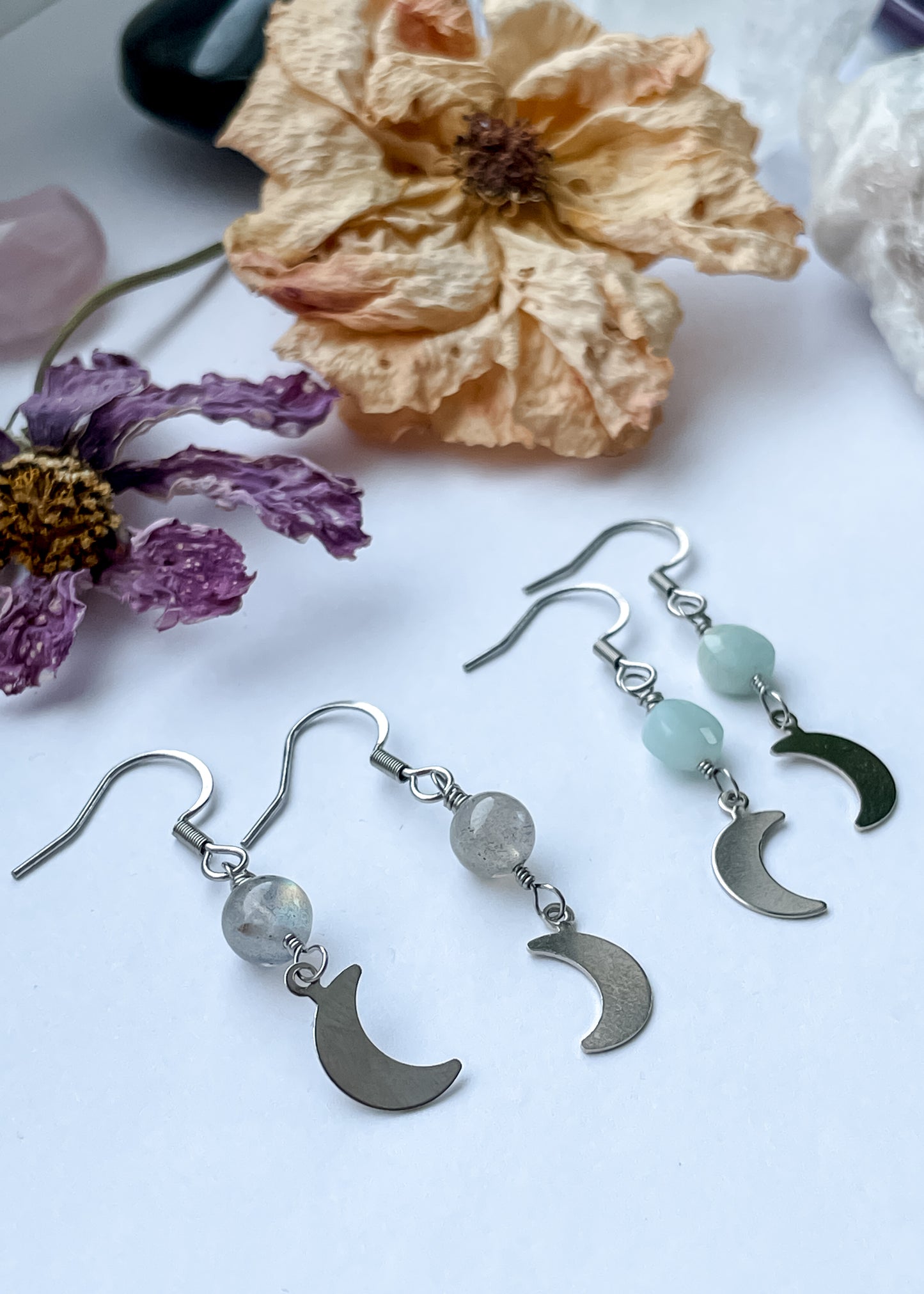 Moon Earrings Stainless Steel