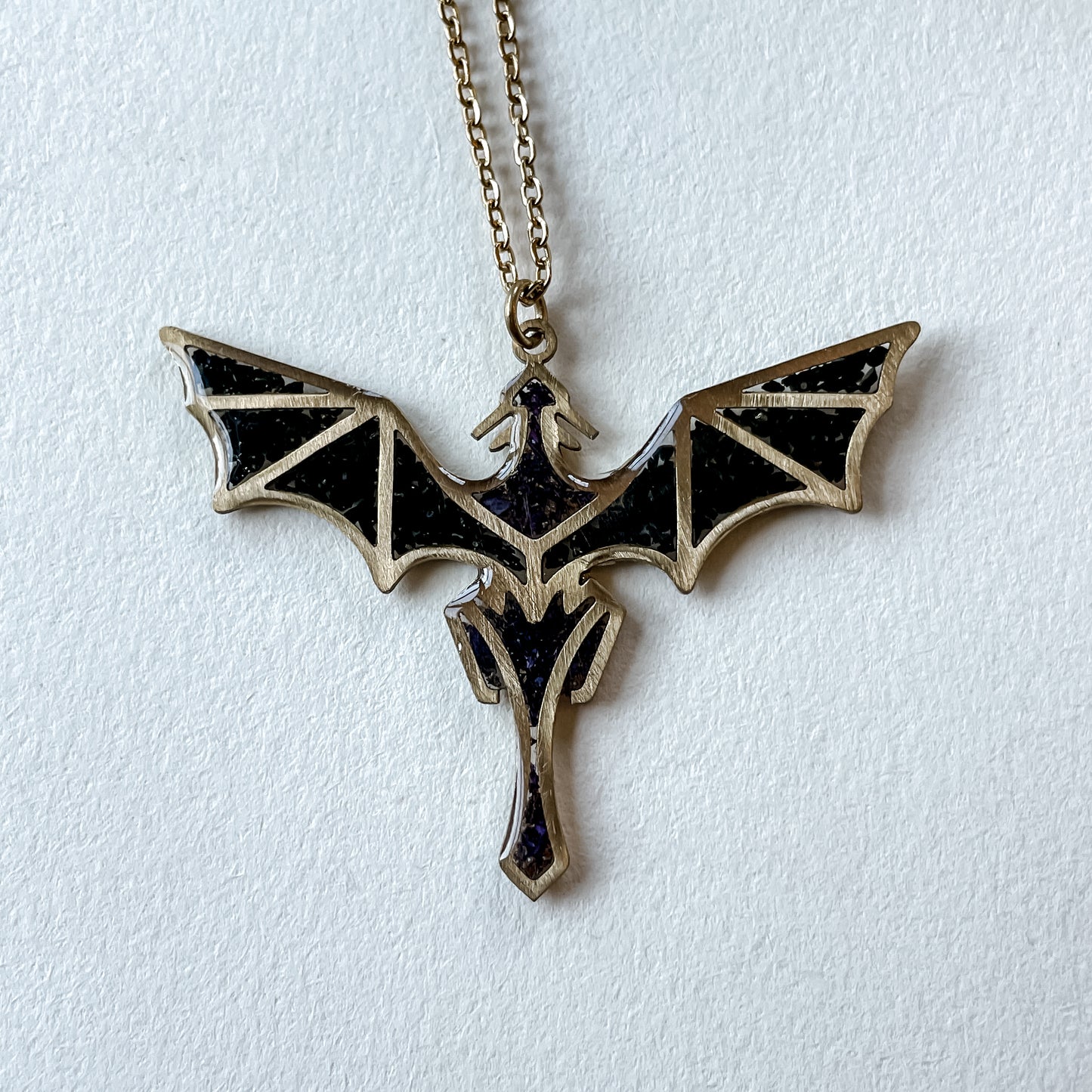 Flight of Dragons Necklace - Gold