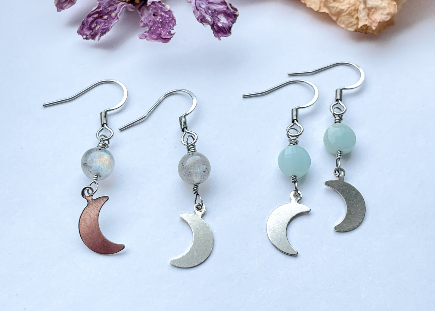 Moon Earrings Stainless Steel
