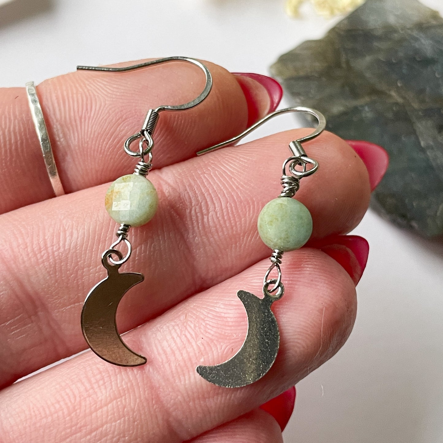 Moon Earrings Stainless Steel