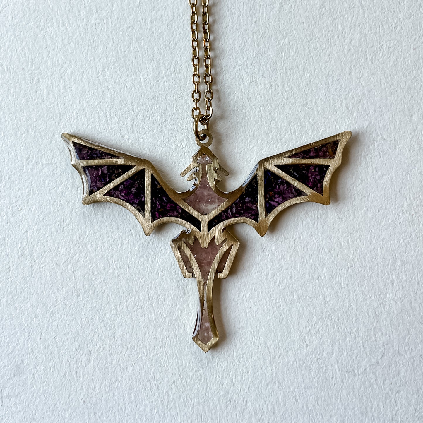 Flight of Dragons Necklace - Gold
