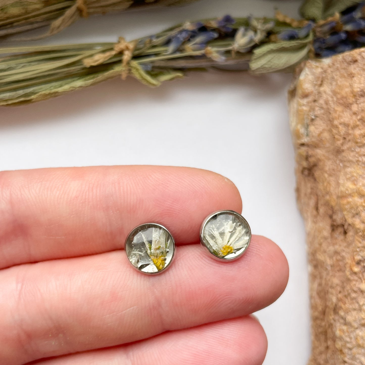 April Stud Earrings - Daisy & Herkimer Diamond
