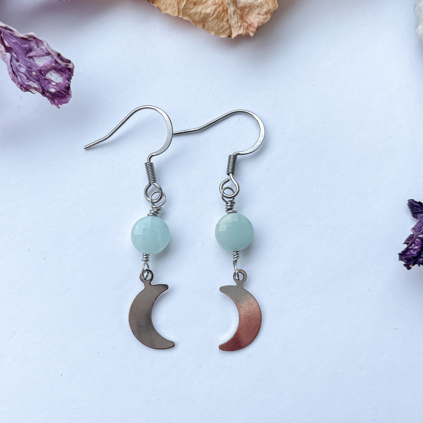 Moon Earrings Stainless Steel