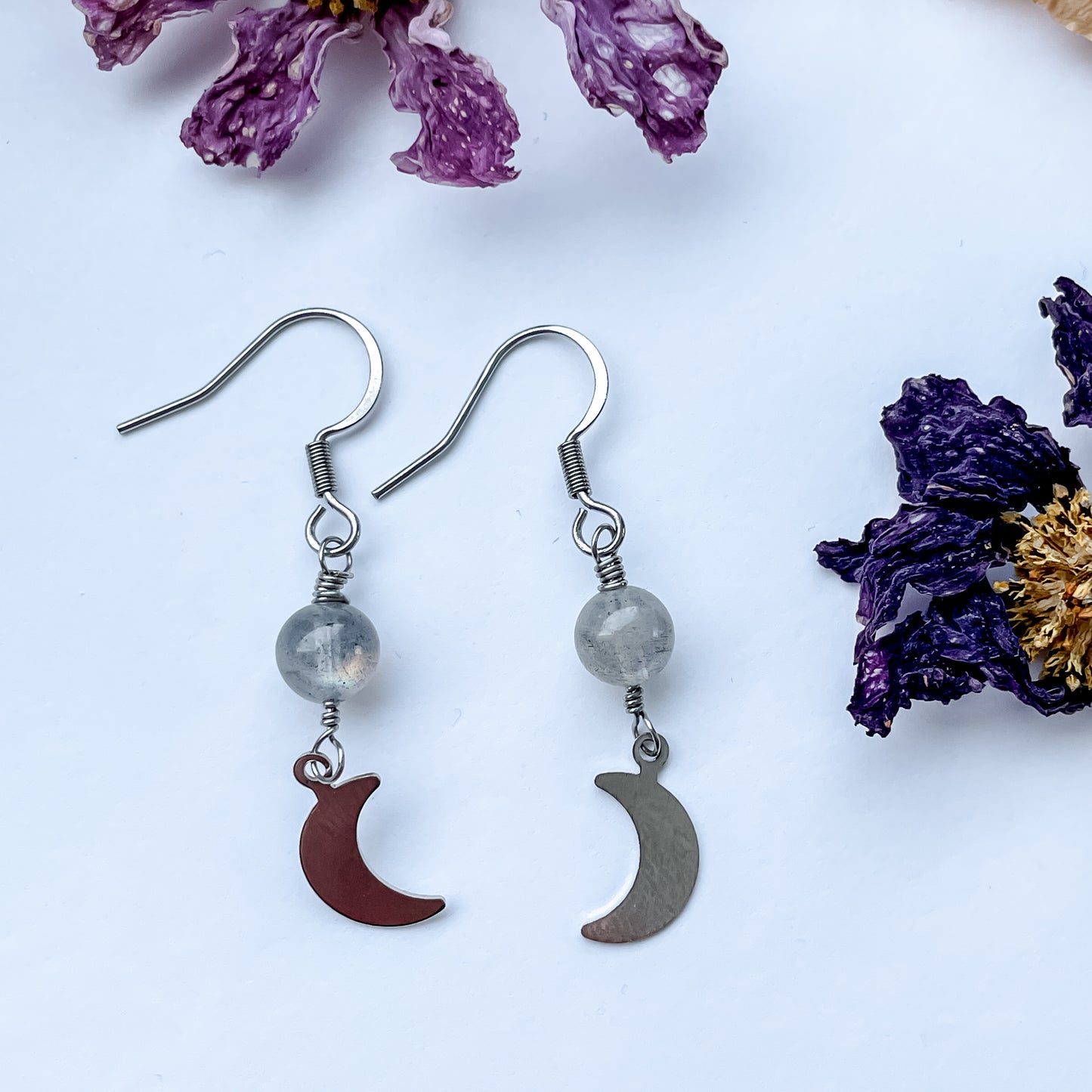 Moon Earrings Stainless Steel