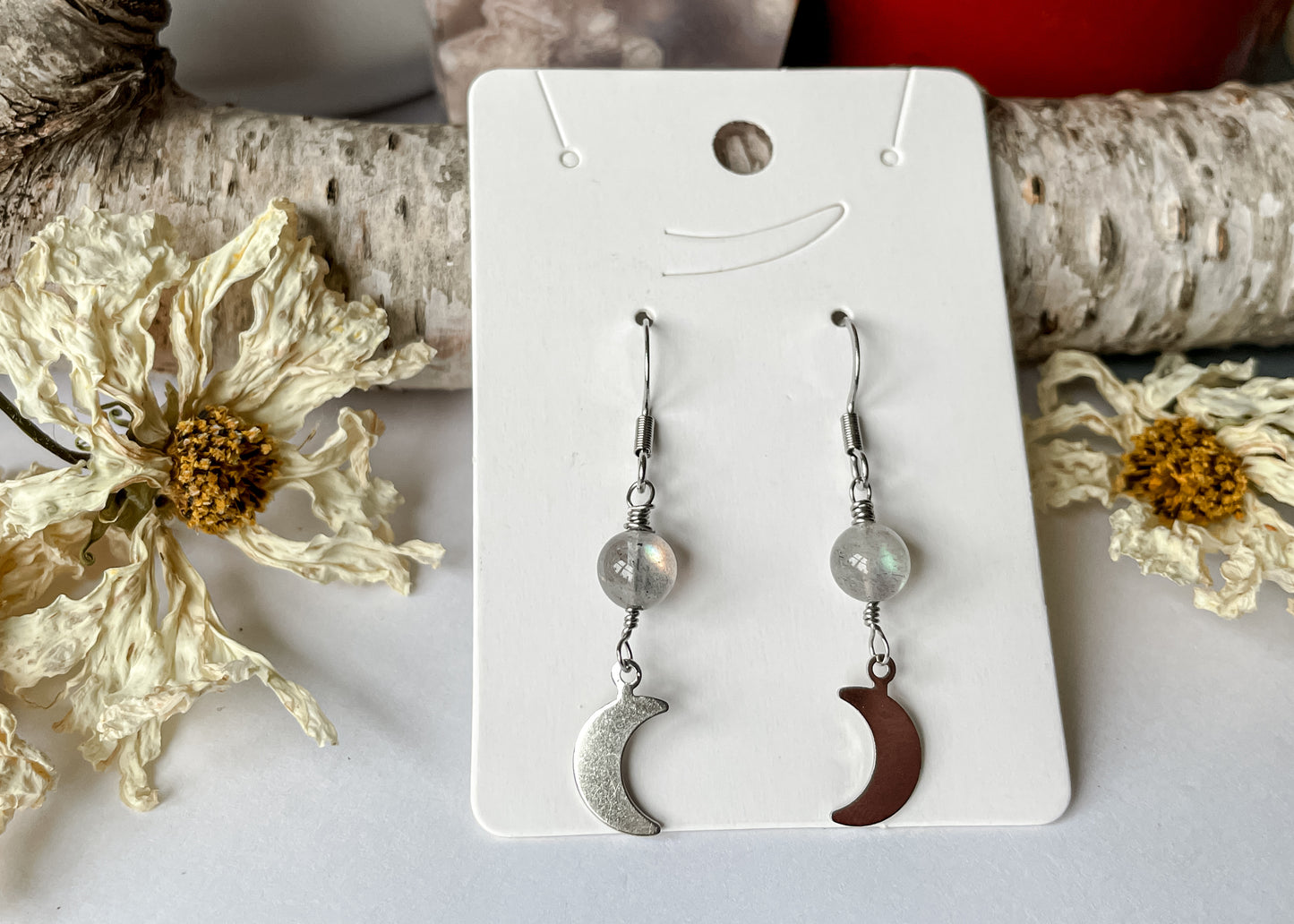 Moon Earrings Stainless Steel