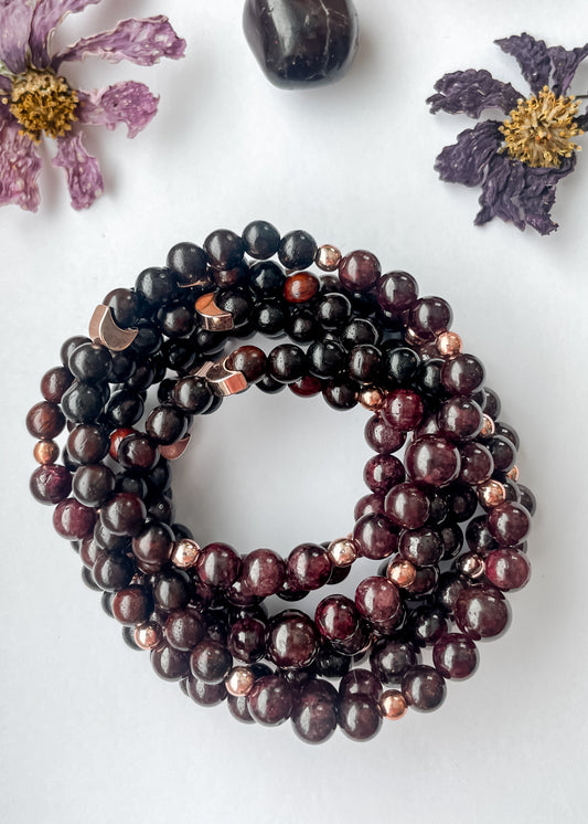 January Bracelet - Garnet