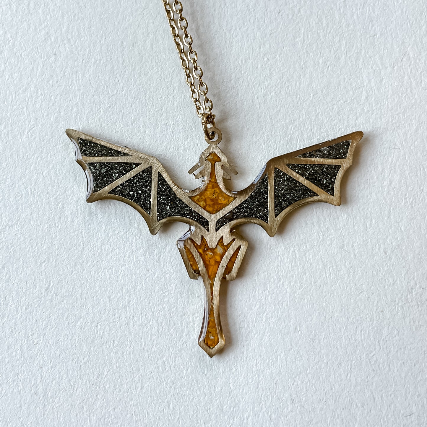 Flight of Dragons Necklace - Gold