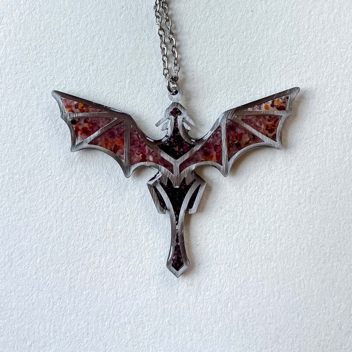Flight of Dragons Necklace - Silver