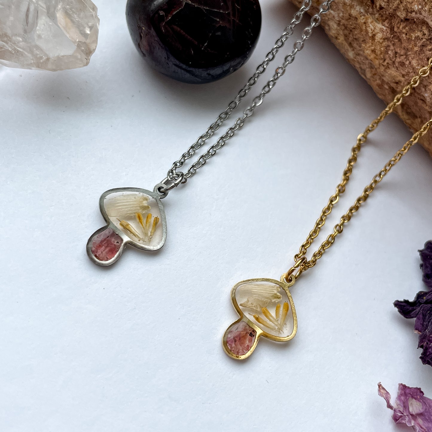 January Mushies - Birthstone & Flower