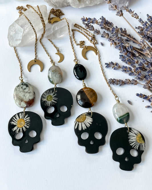 Daisy Skull Bookmarks