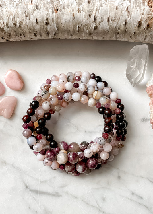 October Bracelet - Opal & Tourmaline