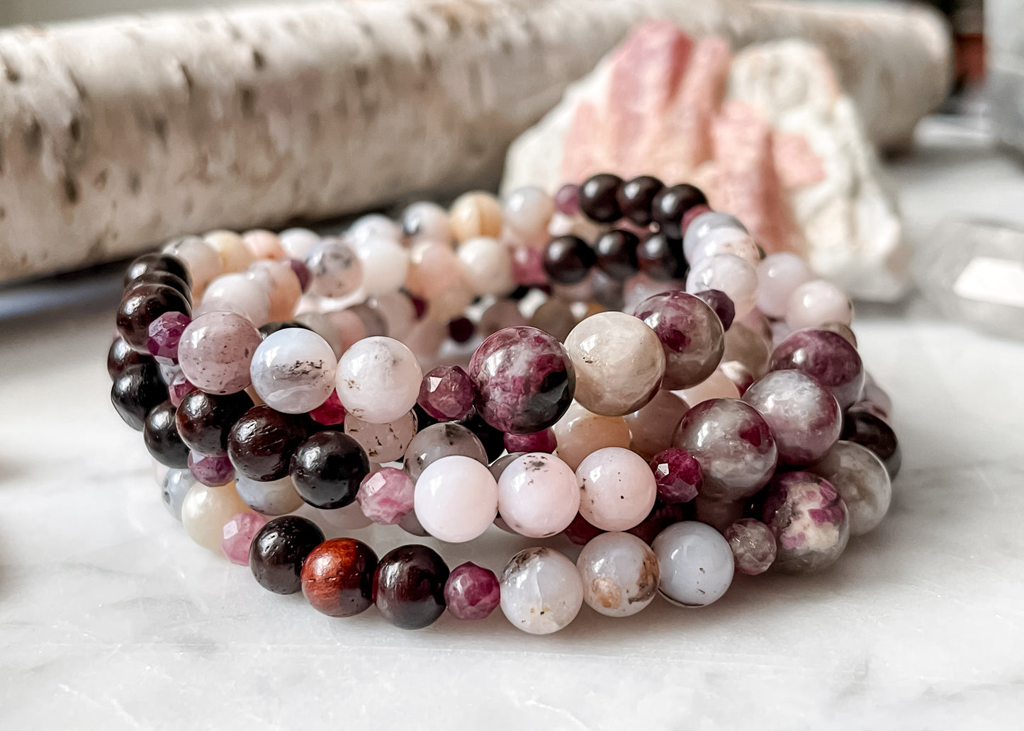 October Bracelet - Opal & Tourmaline