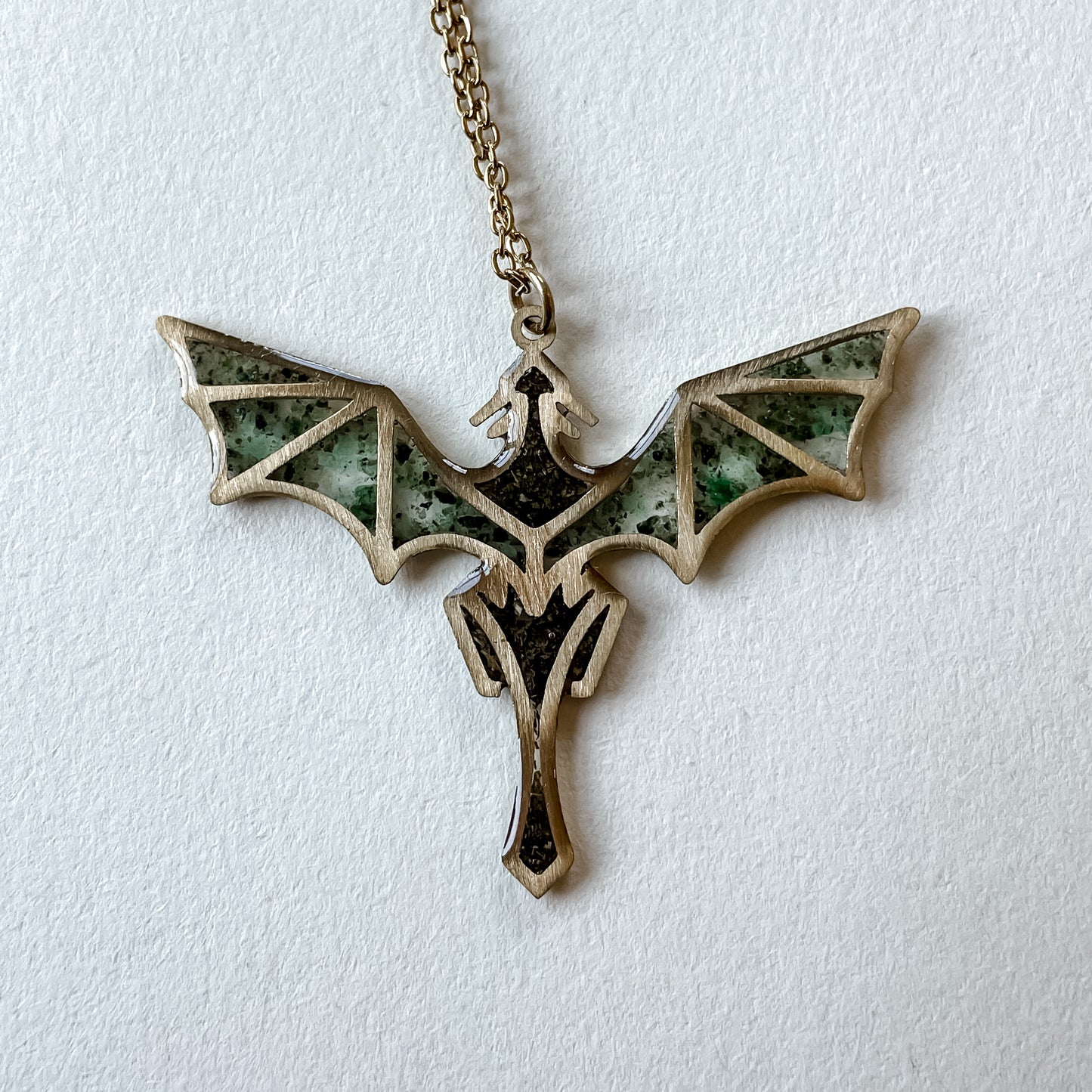 Flight of Dragons Necklace - Gold