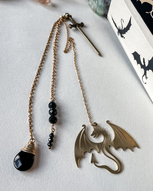 Sword Bookmarks - Dragon Gold