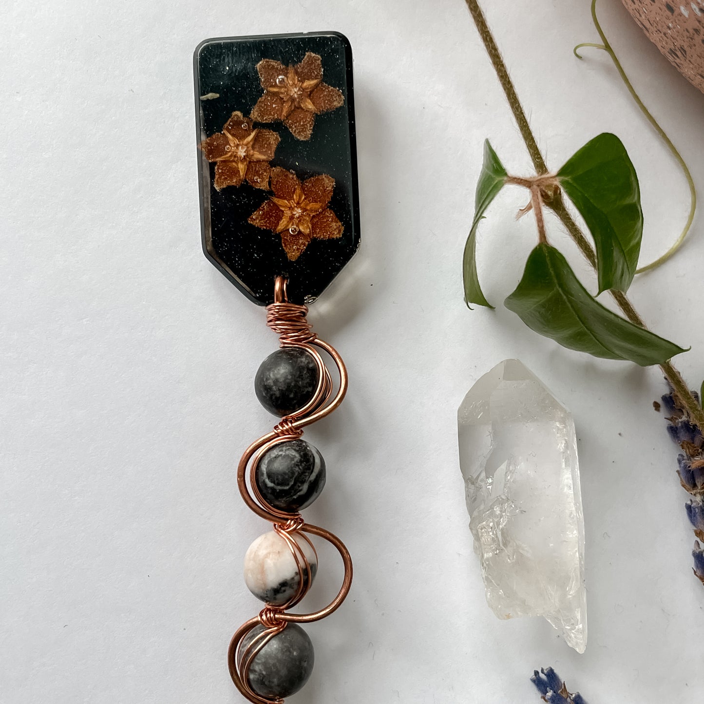 Botanical Crystal Plant Charms