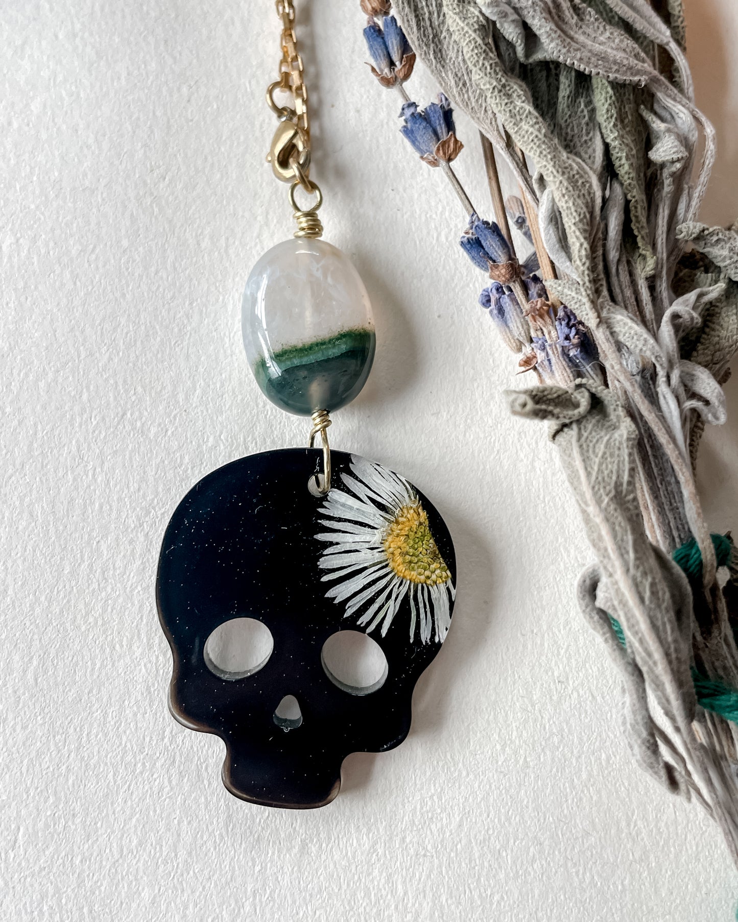 Daisy Skull Window Charms