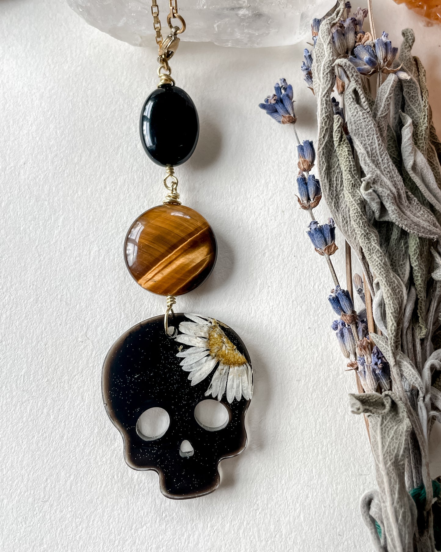 Daisy Skull Window Charms