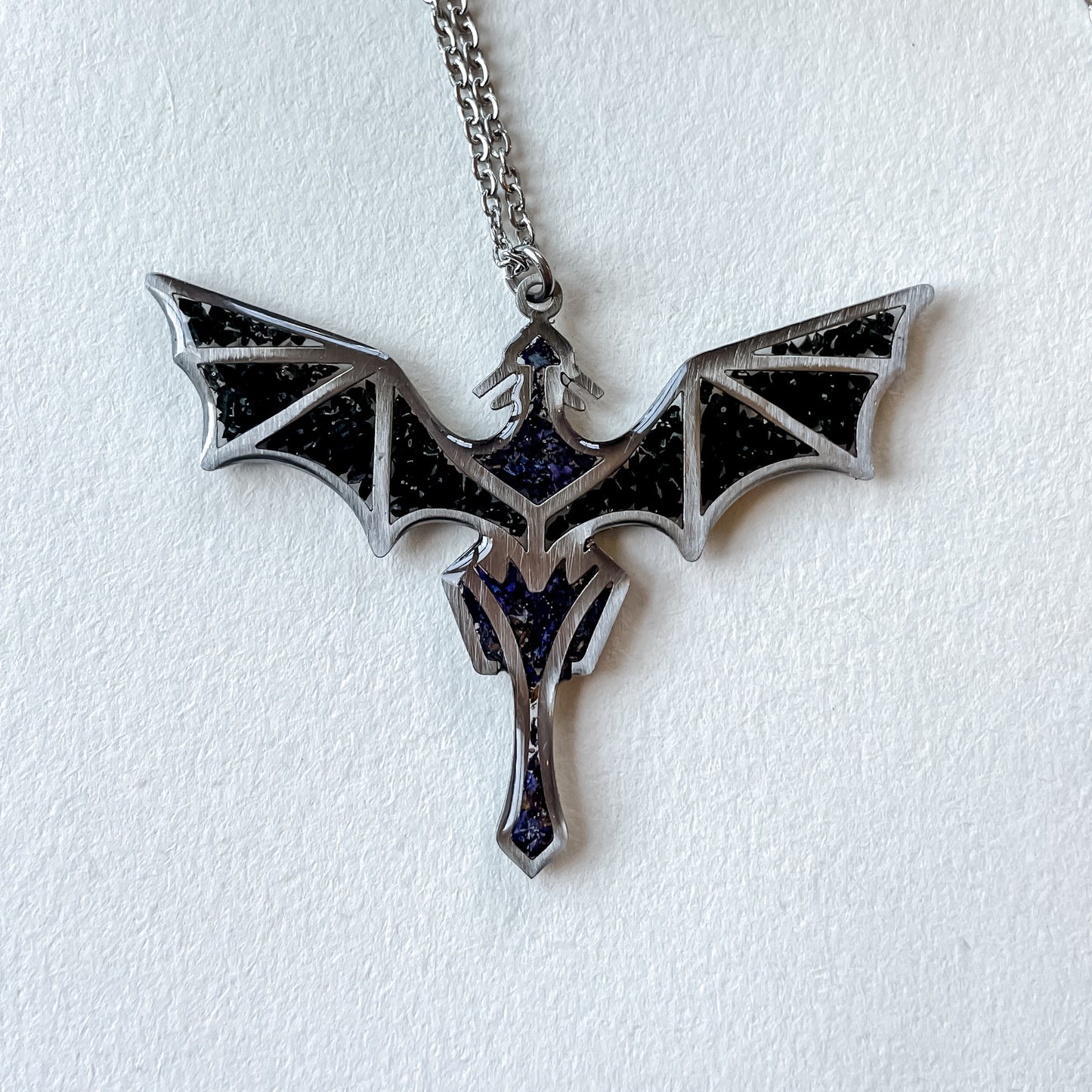 Flight of Dragons Necklace - Silver