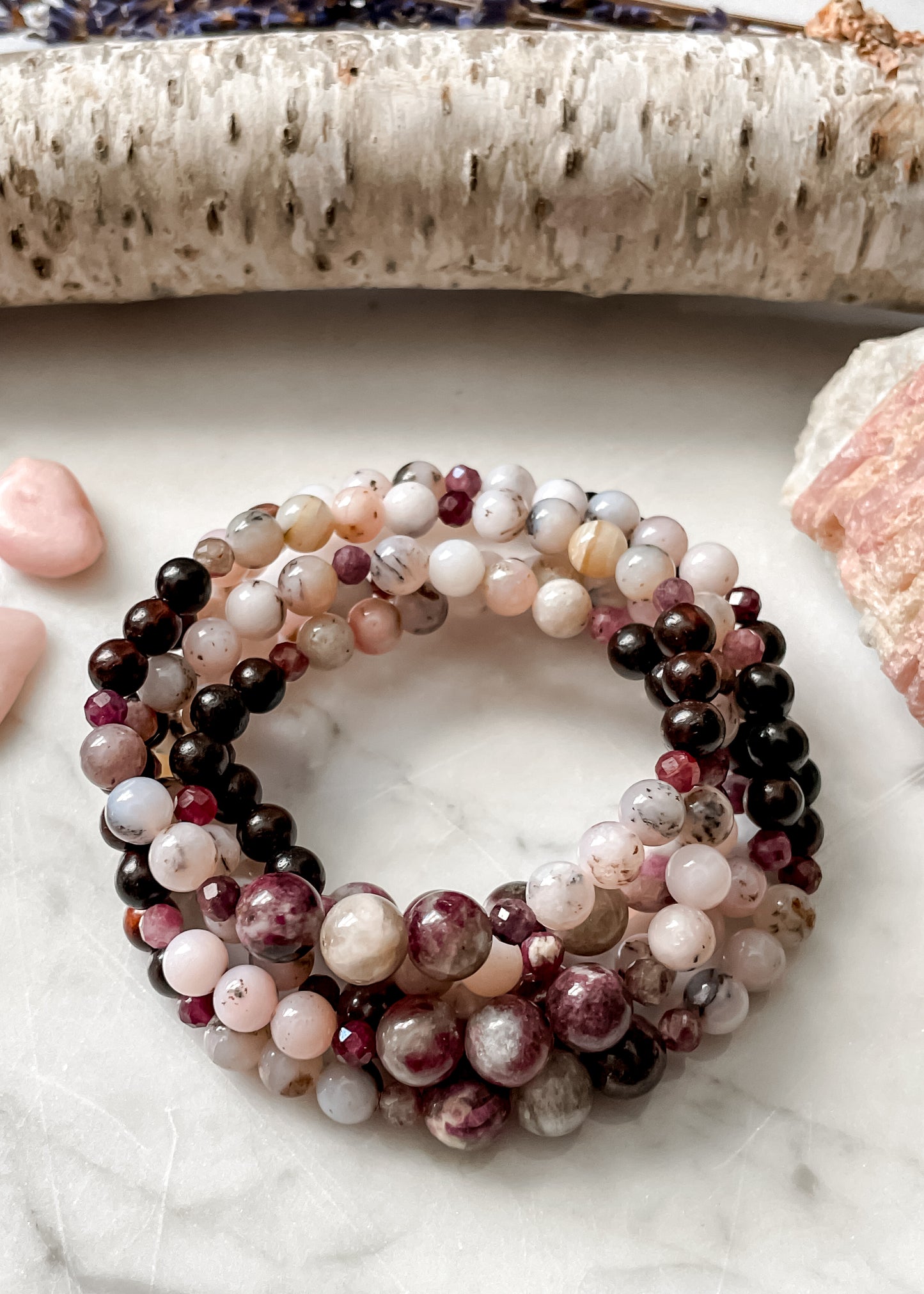 October Bracelet - Opal & Tourmaline