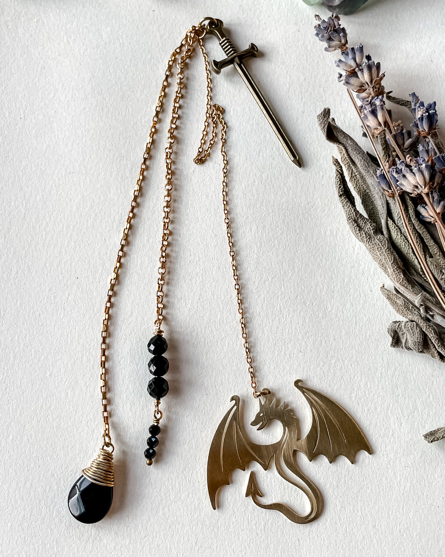 Sword Bookmarks - Dragon Gold