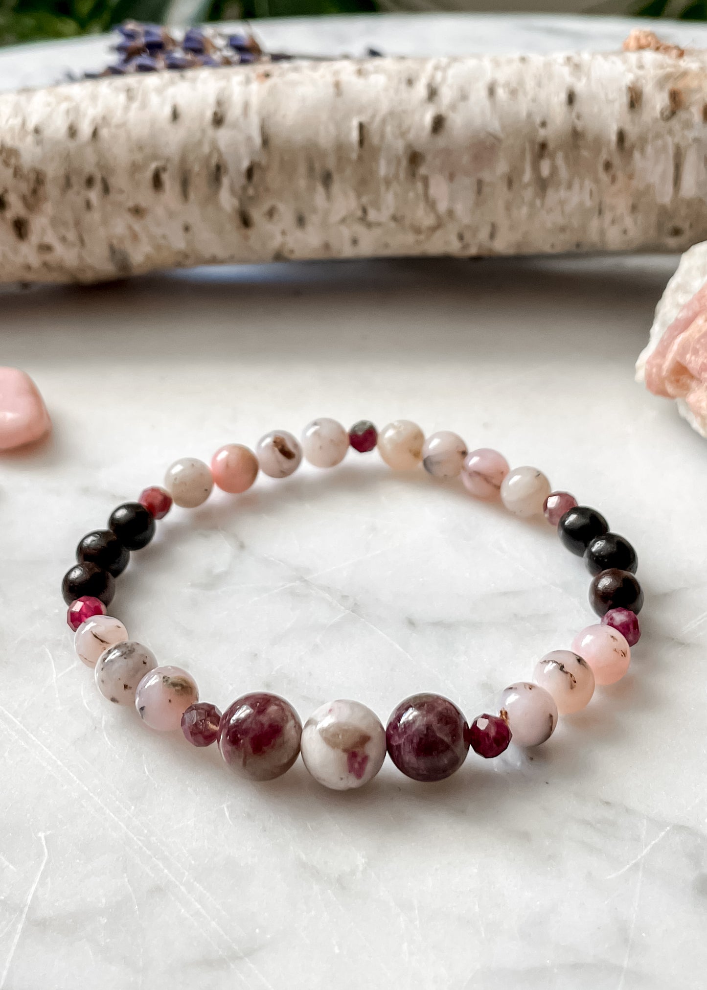 October Bracelet - Opal & Tourmaline