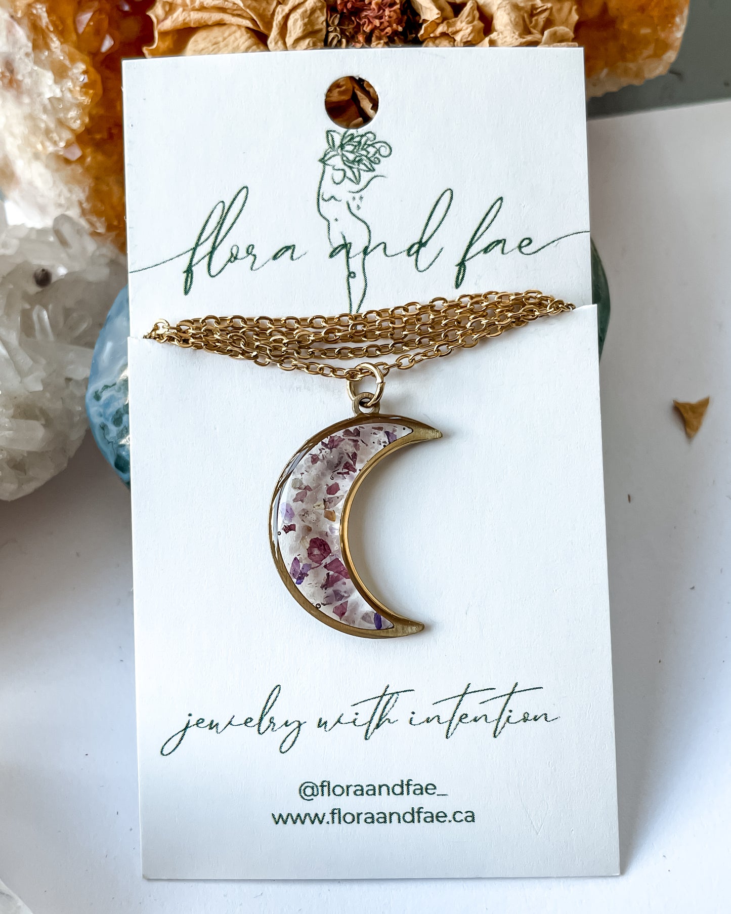 February Moons - Birthstone & Flower