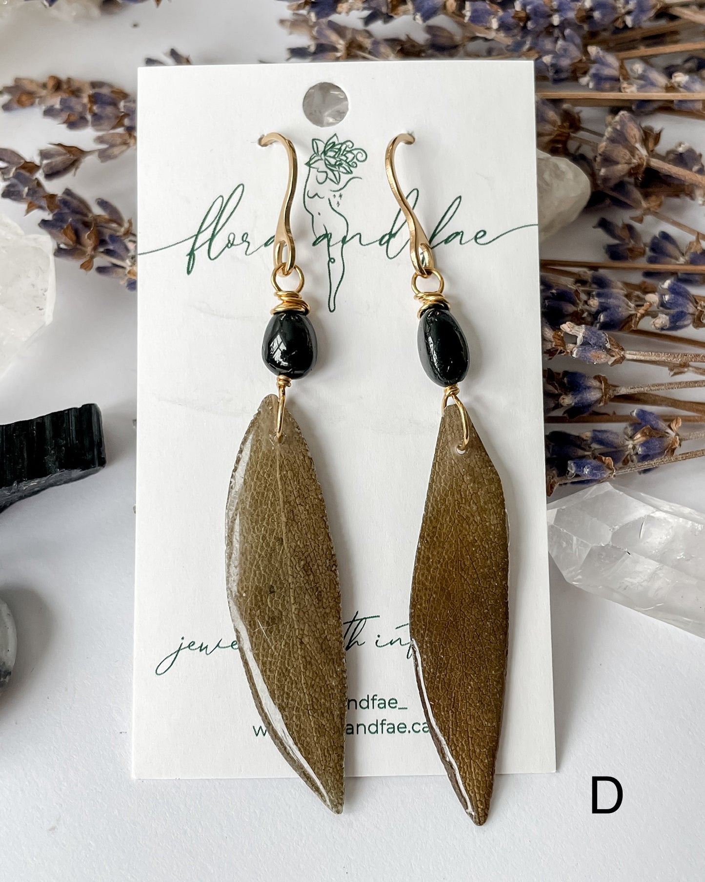 Sage Leaf Protection Earrings