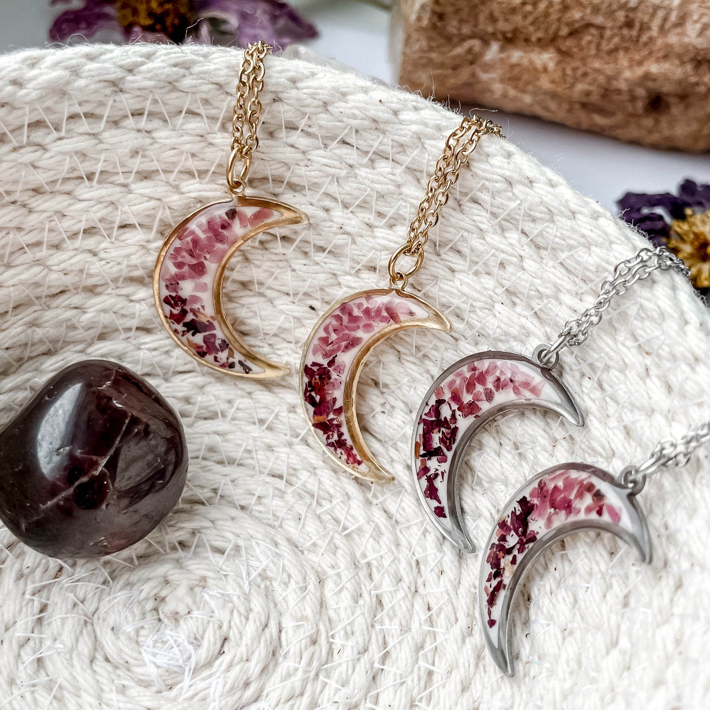 January Moons - Birthstone & Flower