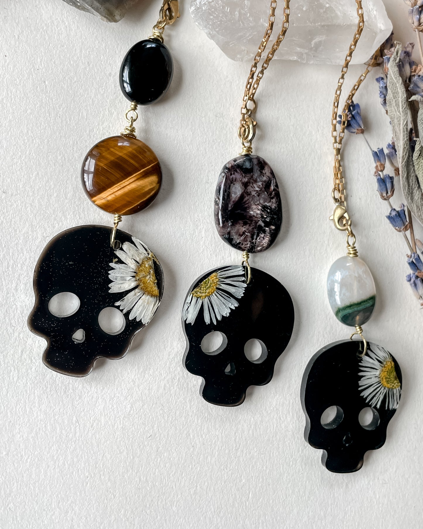 Daisy Skull Window Charms