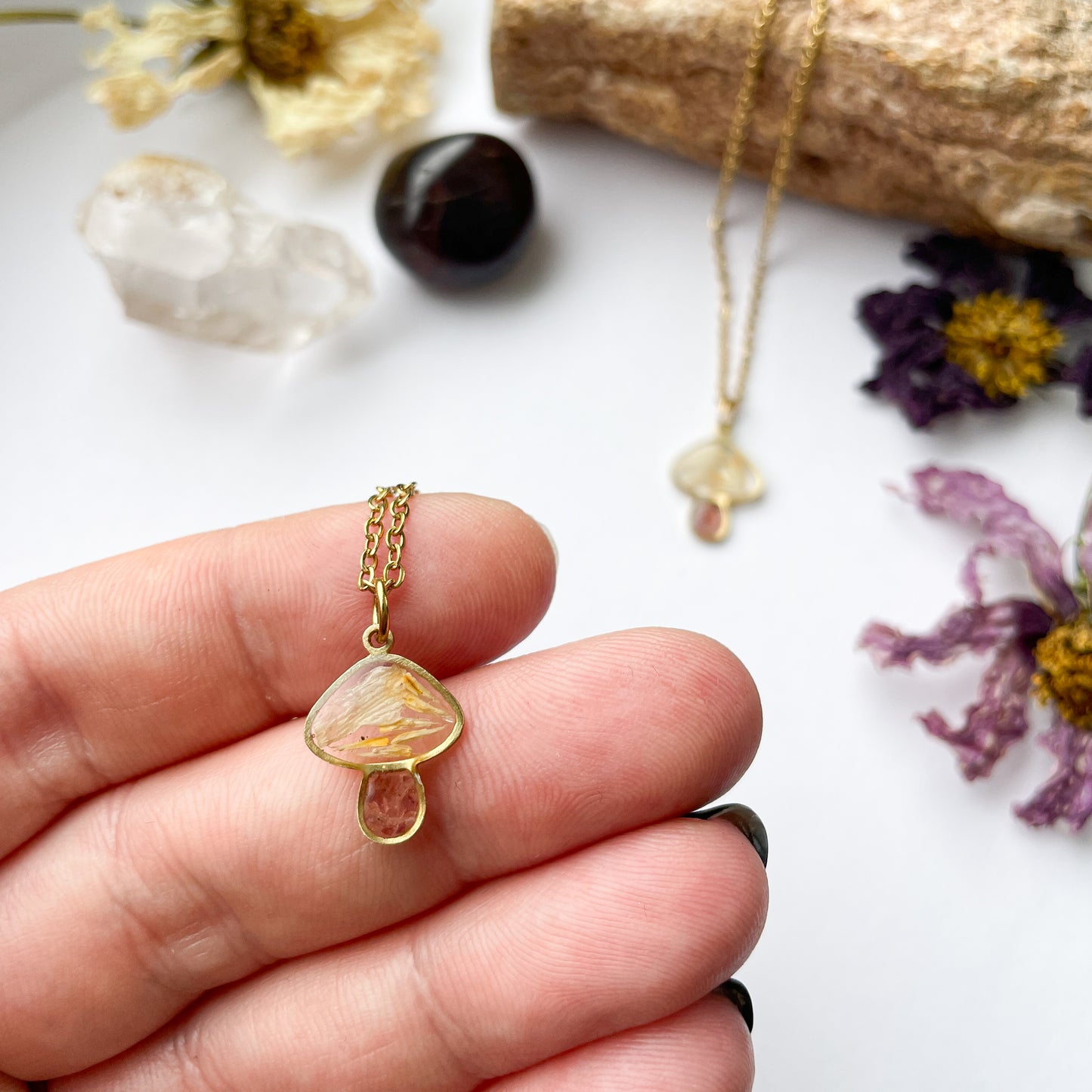 January Mushies - Birthstone & Flower