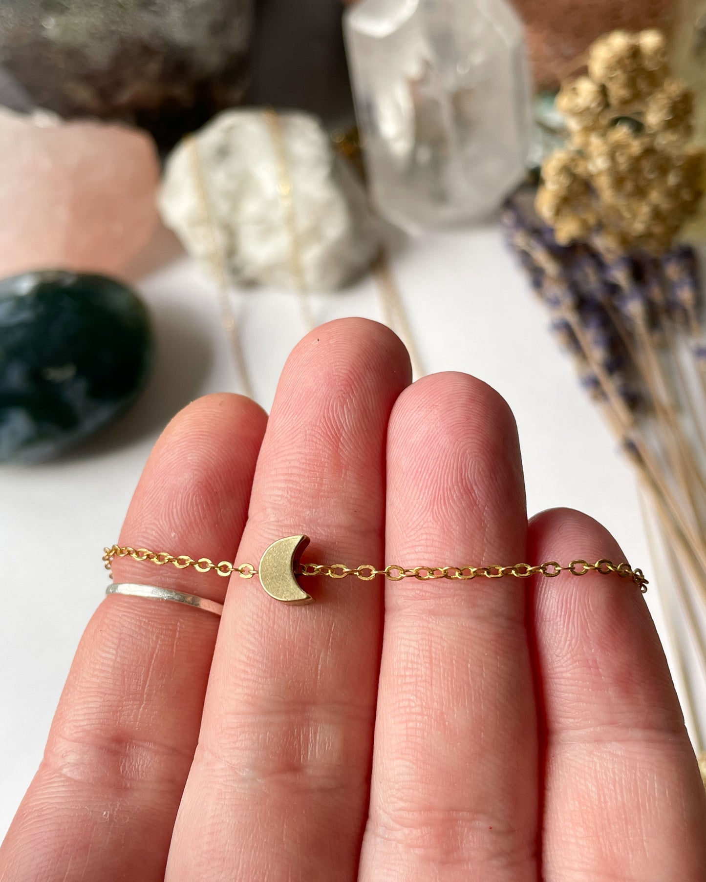 Brass Moon Necklace