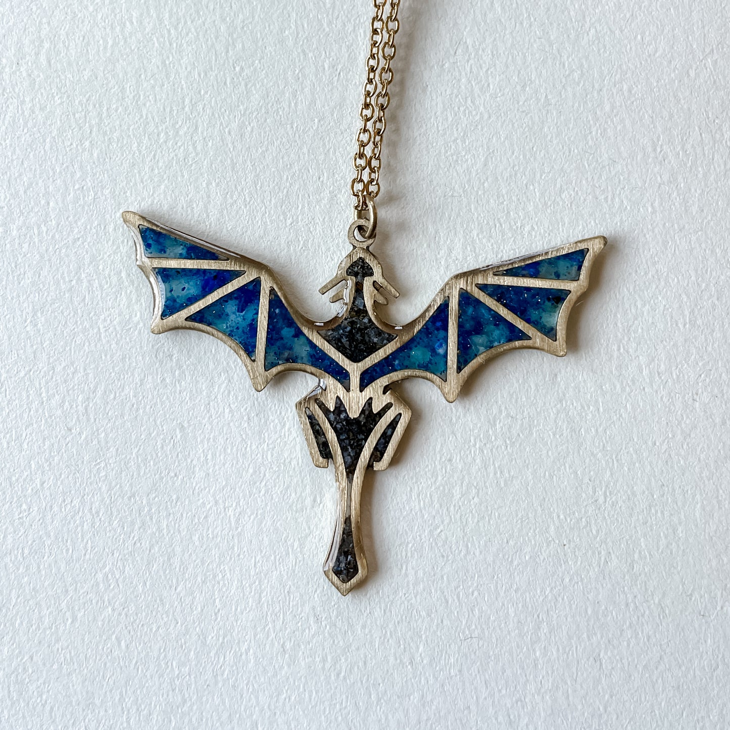 Flight of Dragons Necklace - Gold