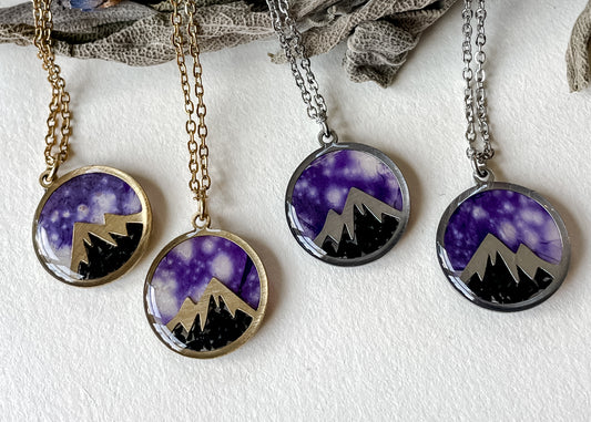 Night Sky Mountain Necklaces
