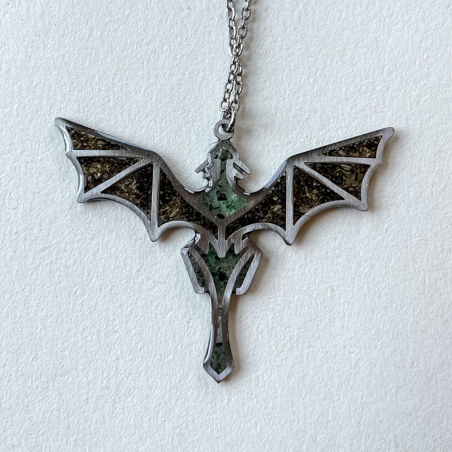 Flight of Dragons Necklace - Silver
