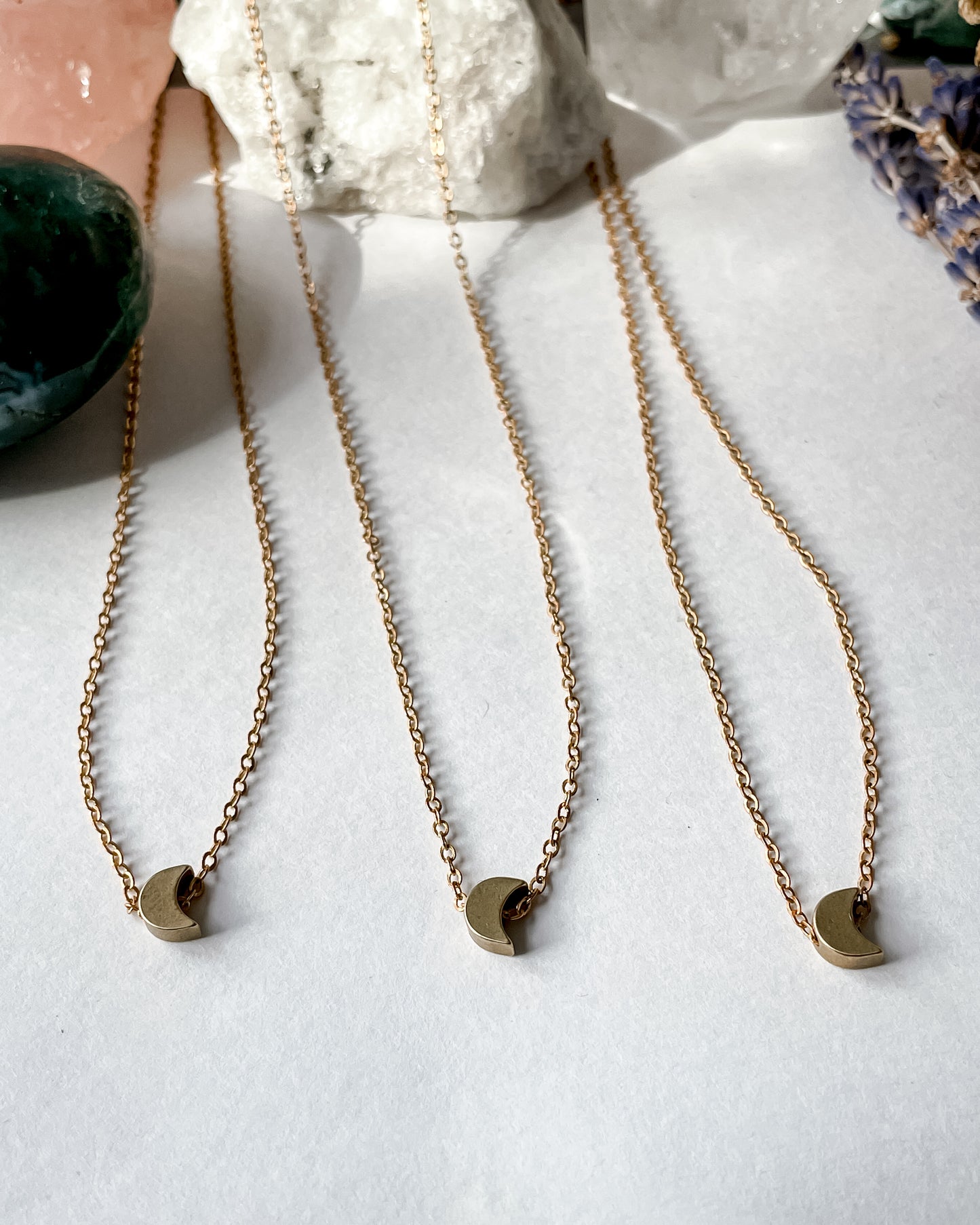 Brass Moon Necklace