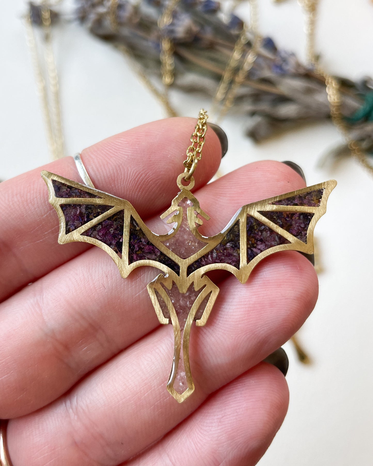 Flight of Dragons Necklace - Gold