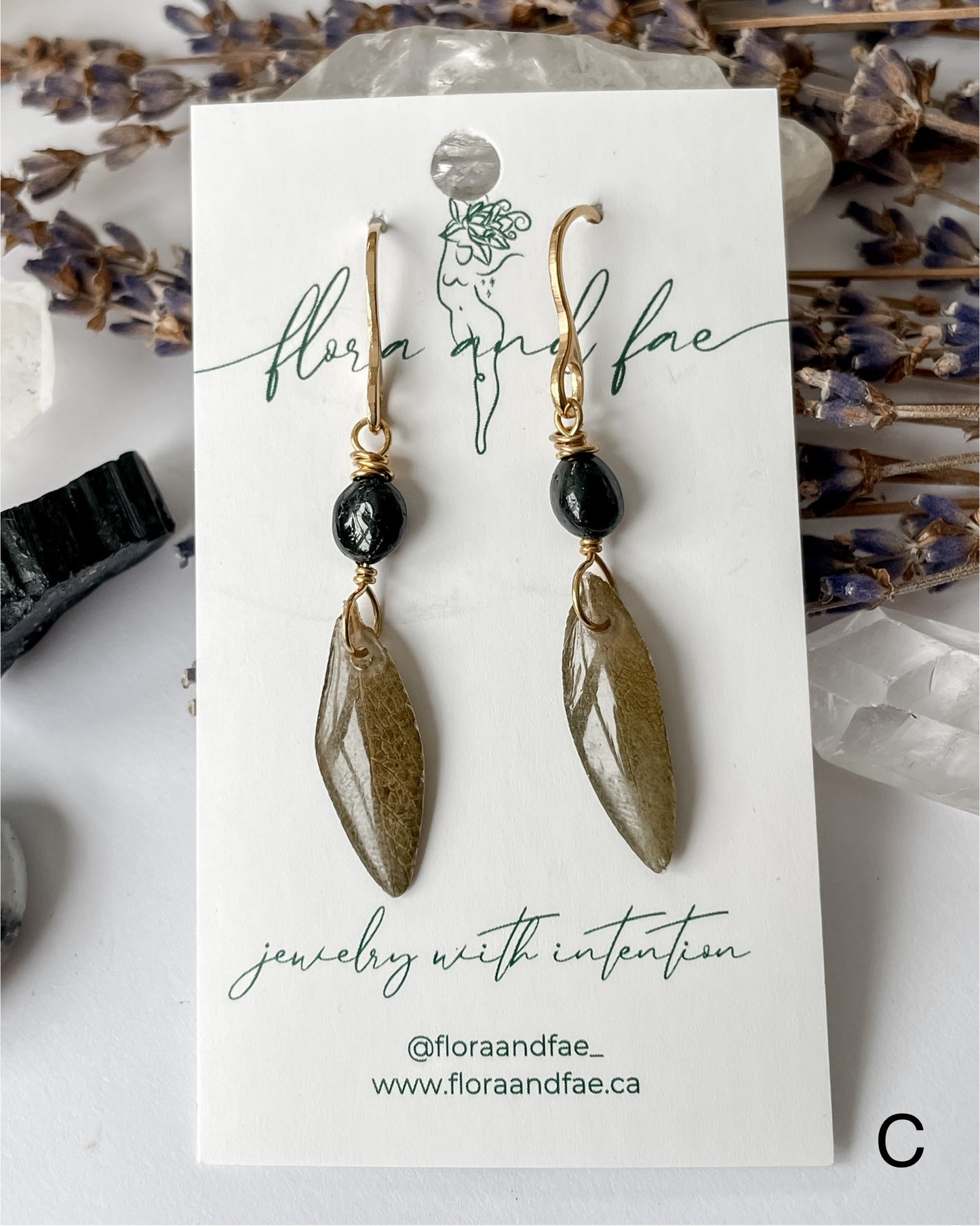 Sage Leaf Protection Earrings