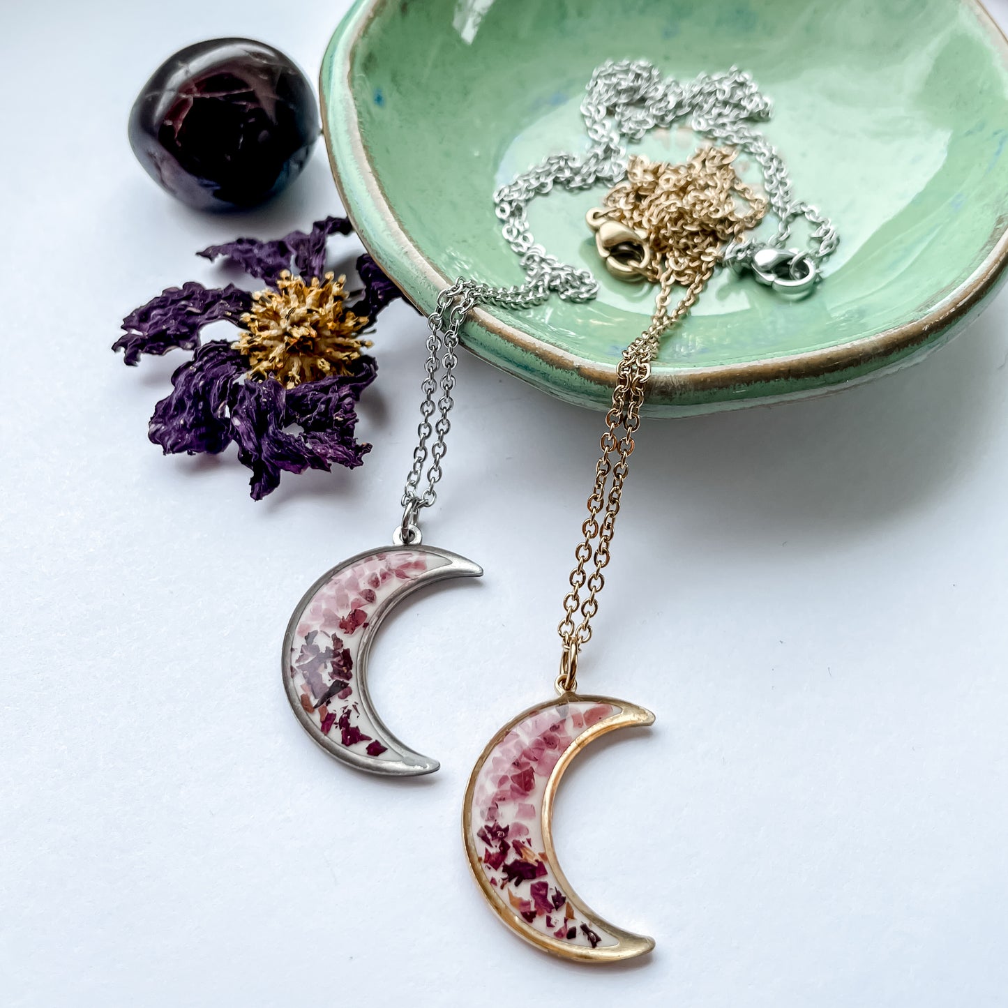 January Moons - Birthstone & Flower