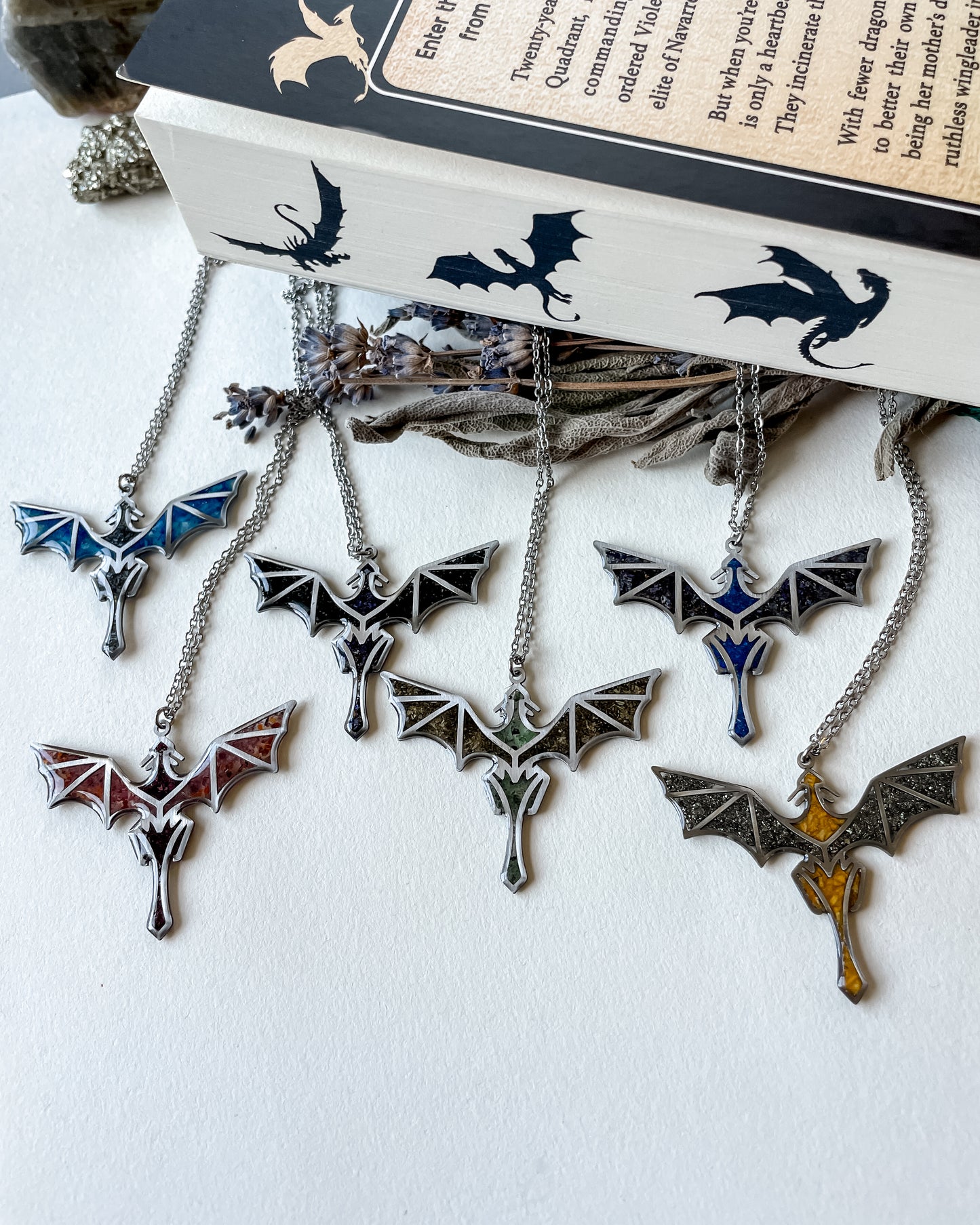 Flight of Dragons Necklace - Silver