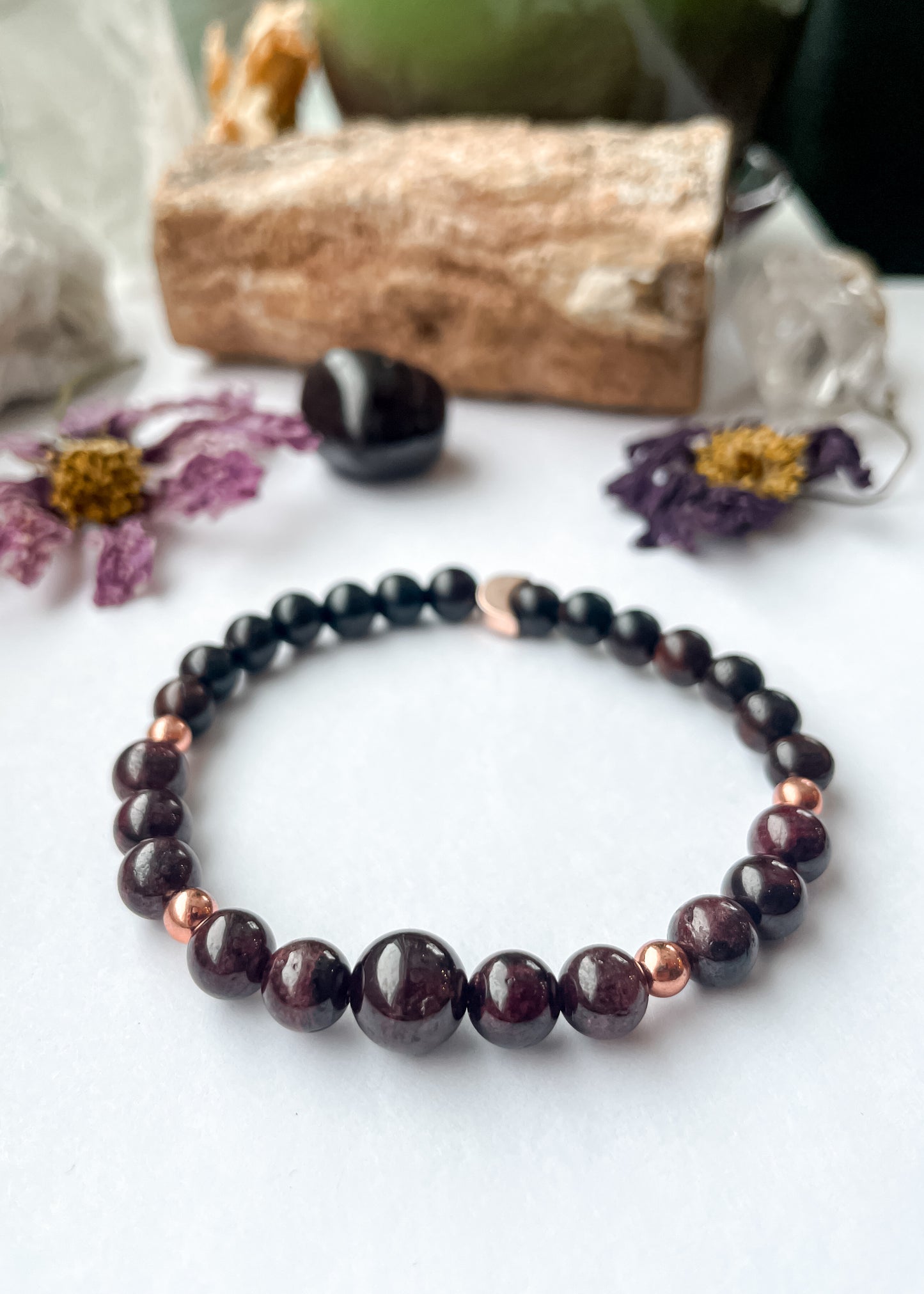 January Bracelet - Garnet